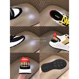 Burberry New Cowhide Canvas Elevated Sneakers For Men