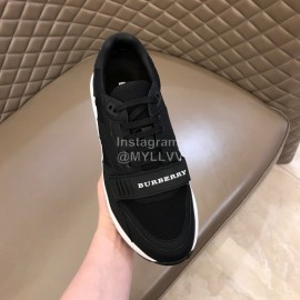 Burberry Cowhide Canvas Black Elevated Sneakers For Men