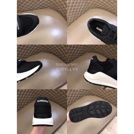 Burberry Cowhide Canvas Black Elevated Sneakers For Men