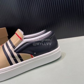 Burberry Stripe Cowhide Canvas Leisure Sneakers For Men 