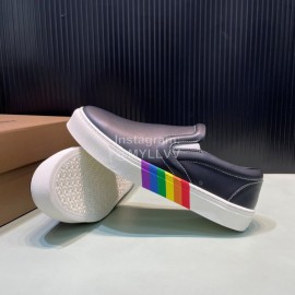 Burberry Cowhide Canvas Leisure Sneakers For Men Black