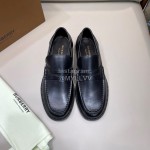Burberry Fashion Cowhide Business Leather Shoes For Men Black