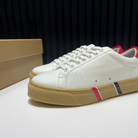 Burberry New Calfskin Lace Up Sneakers For Men White