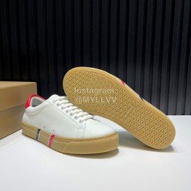 Burberry New Calfskin Lace Up Sneakers For Men White