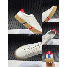 Burberry New Calfskin Lace Up Sneakers For Men White