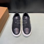 Burberry New Calfskin Lace Up Sneakers For Men Black