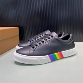 Burberry New Calfskin Lace Up Sneakers For Men Black