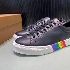 Burberry New Calfskin Lace Up Sneakers For Men Black