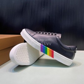 Burberry New Calfskin Lace Up Sneakers For Men Black