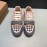 Burberry Vintage Plaid Leather Lace Up Velcro Sneakers For Men Gray