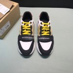 Burberry Vintage Leather Velcro Lace Up Sneakers For Men