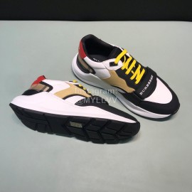 Burberry Vintage Leather Velcro Lace Up Sneakers For Men