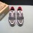 Burberry Vintage Plaid Leather Velcro Lace Up Sneakers For Men Gray