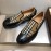 Burberry Vintage Plaid Calf Leather Shoes For Men