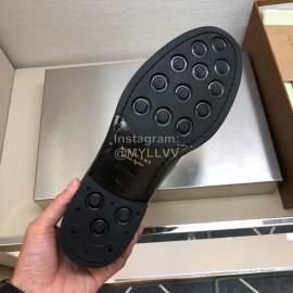 Burberry Vintage Plaid Calf Leather Shoes For Men