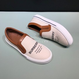 Burberry Napa Leather Lettered Printed Casual Shoes For Men Pink