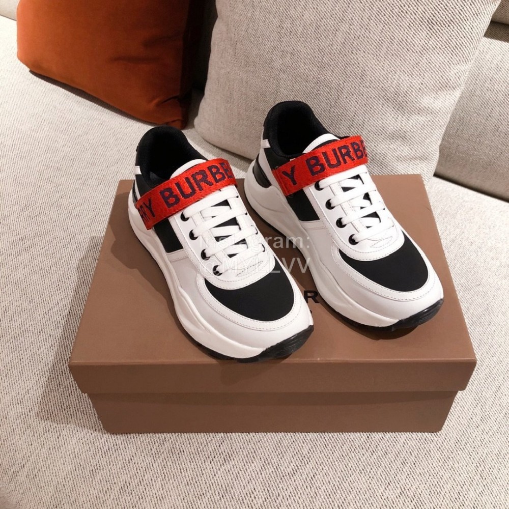 Burberry Autumn Winter Thick Soles Sneakers For Women Red