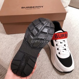 Burberry Autumn Winter Thick Soles Sneakers For Women Red