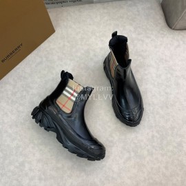 Burberry Autumn Winter Calf Thick Soles Chelsea Boots For Women
