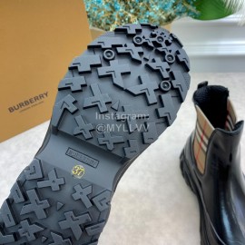 Burberry Autumn Winter Calf Thick Soles Chelsea Boots For Women