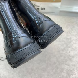Burberry Autumn Winter Calf Thick Soles Chelsea Boots For Women