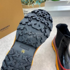 Burberry Autumn Winter Calf Thick Soles Chelsea Boots For Women Orange