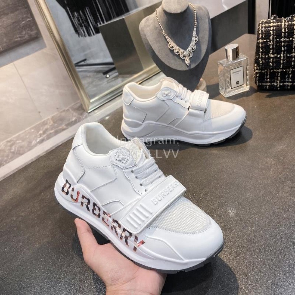 Burberry Autumn Winter Fashion Thick Soles Sneakers For Women White