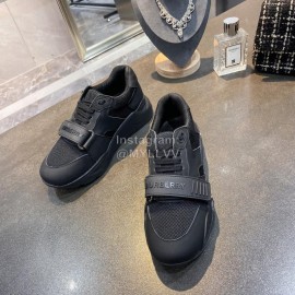 Burberry Autumn Winter Fashion Thick Soles Sneakers For Women Black