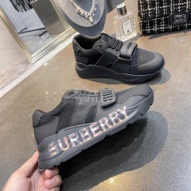 Burberry Autumn Winter Fashion Thick Soles Sneakers For Women Black