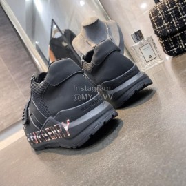 Burberry Autumn Winter Fashion Thick Soles Sneakers For Women Black