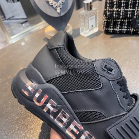 Burberry Autumn Winter Fashion Thick Soles Sneakers For Women Black