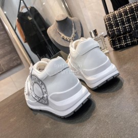 Burberry Autumn Winter Fashion Thick Soles Sneakers For Men And Women White