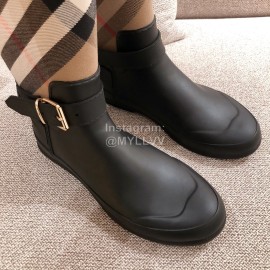 Burberry Fashion Classic Plaid Leather Retro Boots For Women