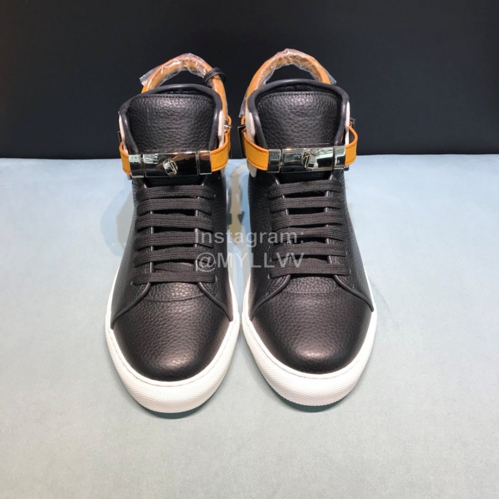 Buscemi Classic Calf Leather High Top Sneakers For Men