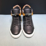 Buscemi Classic Calf Leather High Top Sneakers For Men