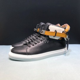 Buscemi Classic Calf Leather High Top Sneakers For Men