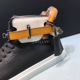Buscemi Classic Calf Leather High Top Sneakers For Men