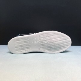 Buscemi Classic Calf Leather High Top Sneakers For Men White