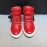 Buscemi Classic Calf Leather High Top Sneakers For Men Red