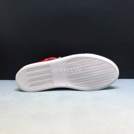 Buscemi Classic Calf Leather High Top Sneakers For Men Red