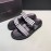 Bottega Veneta Black Plaid Calf Leather Slippers For Men