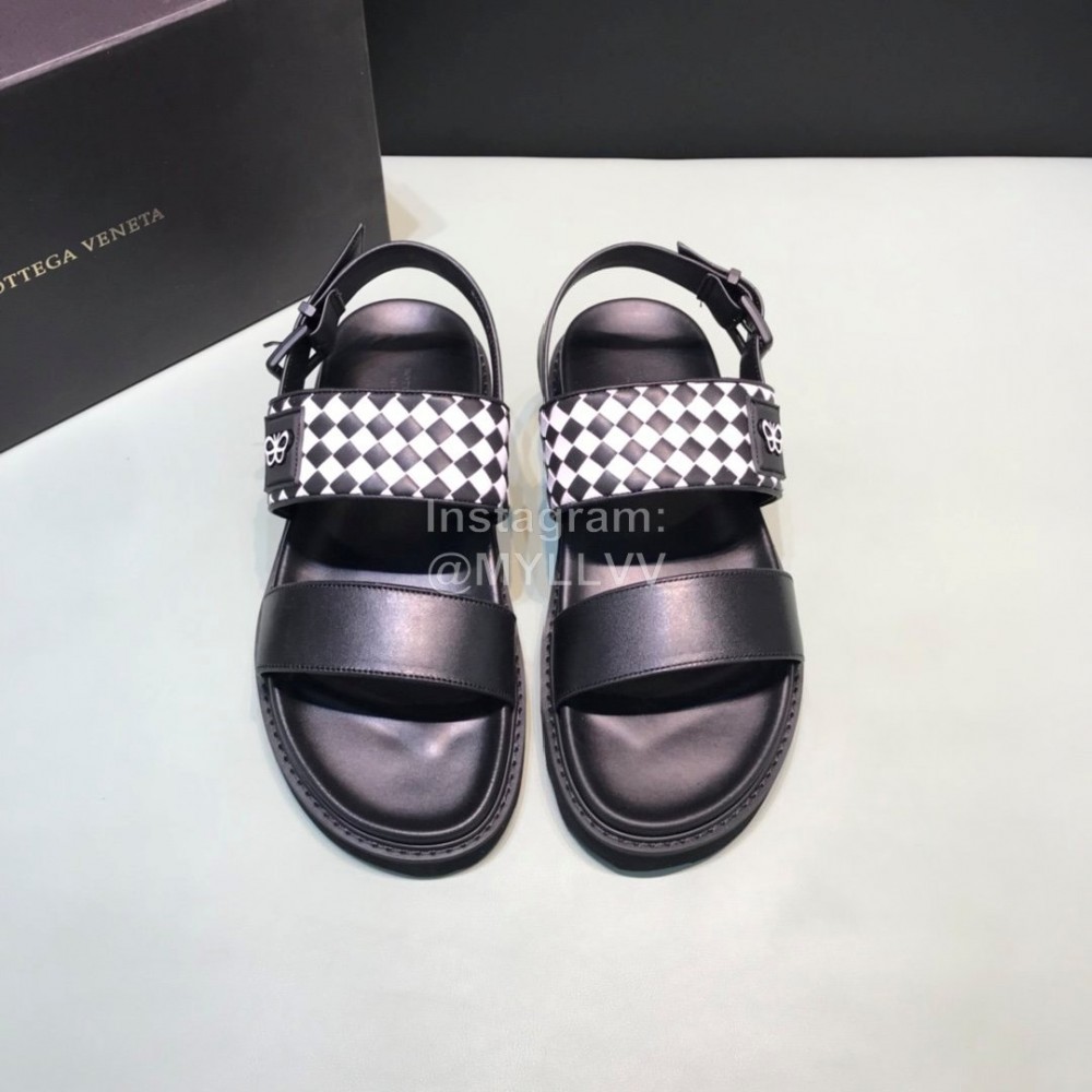 Bottega Veneta Plaid Calf Leather Scandals For Men