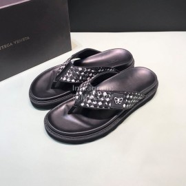 Bottega Veneta Woven Cowhide Flip Flops For Men