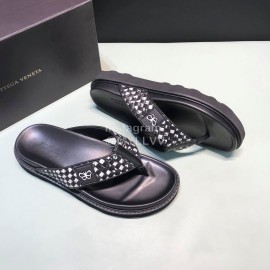 Bottega Veneta Woven Cowhide Flip Flops For Men