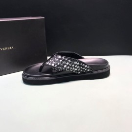 Bottega Veneta Woven Cowhide Flip Flops For Men