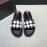 Bottega Veneta Light Plaid Calf Leather Slippers For Men Black
