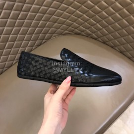 Bottega Veneta Black Woven Calf Leather Shoes For Men 