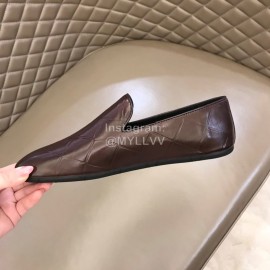 Bottega Veneta Embossed Calf Leather Shoes For Men Coffee