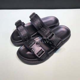 Bottega Veneta Black Leather Webbing Slippers For Men 