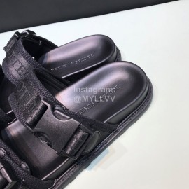 Bottega Veneta Black Leather Webbing Slippers For Men 